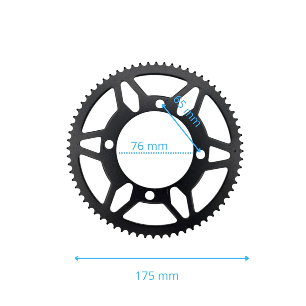 Plato cadena T8F 76mm 68T SDG minicross RXT60
